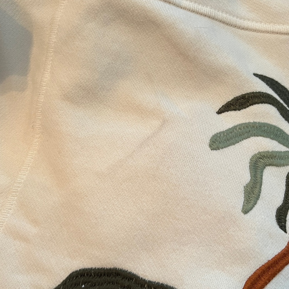 Anthro x Celandine Oversized Graphic Ivory Sweatshirt Sz L/XL NWT - Picture 11 of 16